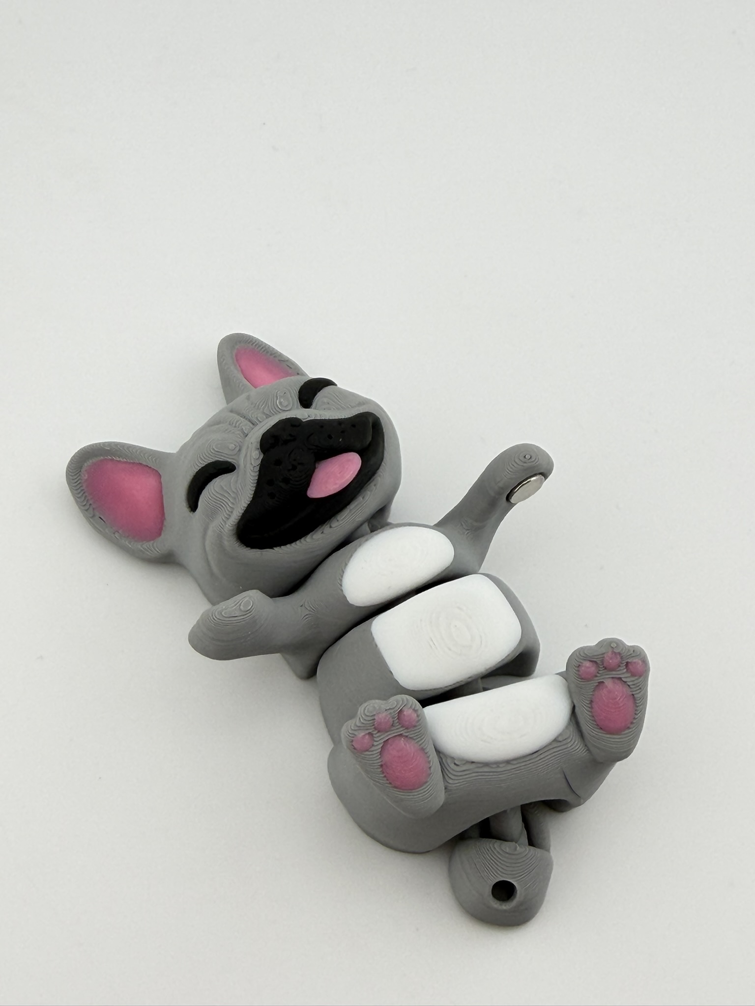 Brelok Buldog Francuski 3D z magnesami | dla pary / przyjaciół - obrazek 4