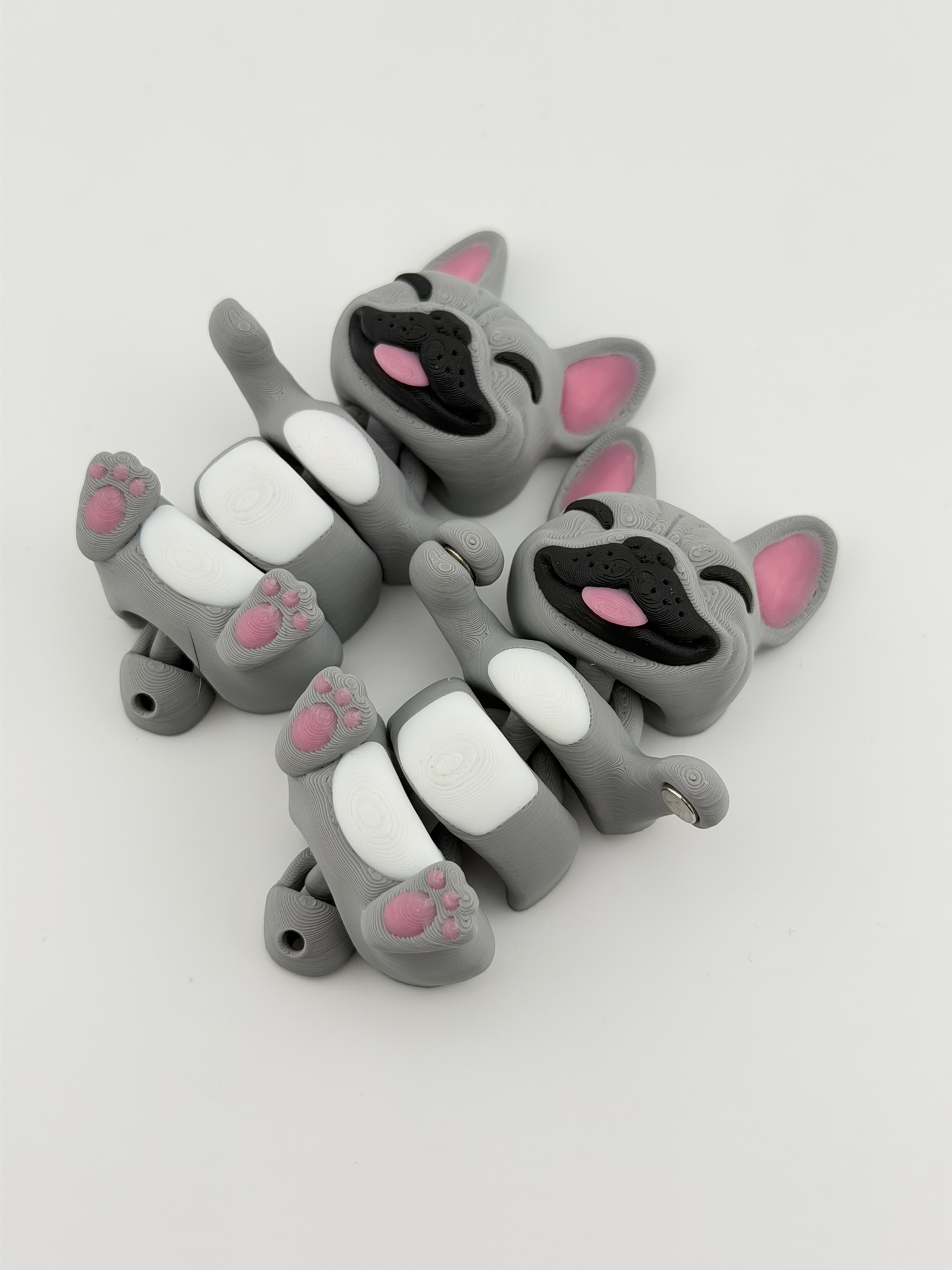 Brelok Buldog Francuski 3D z magnesami | dla pary / przyjaciół - obrazek 7