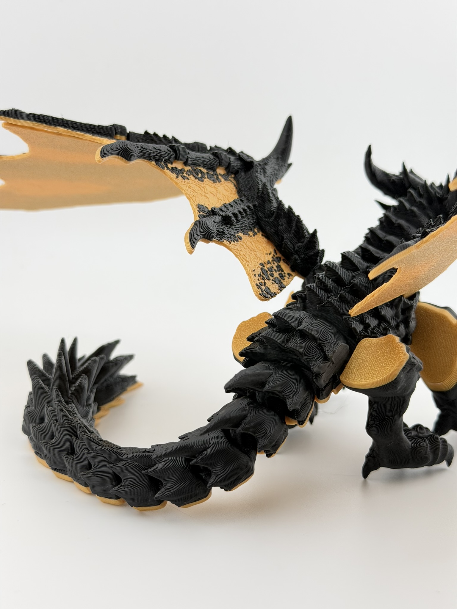 Smok "Noctyros Ignivar – Czarny Smok Ognia" 3D - obrazek 8