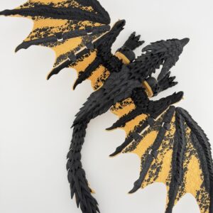 Smok "Noctyros Ignivar – Czarny Smok Ognia" 3D