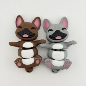 Brelok Buldog Francuski 3D z magnesami | dla pary / przyjaciół