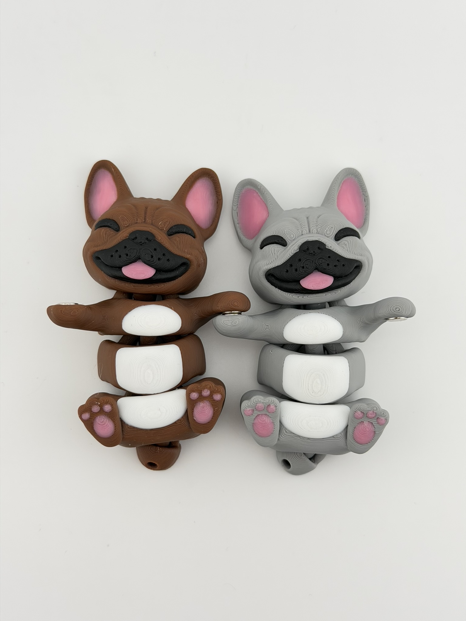 Brelok Buldog Francuski 3D z magnesami | dla pary / przyjaciół