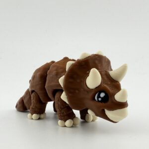 Brelok 3D Triceratops RUCHOMY Dinozaur | Figurką do kluczy | Prezent